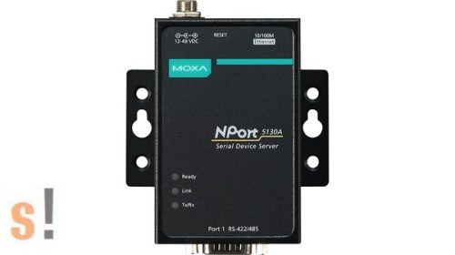 NPort 5130A # Soros - Ethernet szerver/ 1x RS-422/485 port/ DB9 csatlakozó/ 10/100Ethernet, MOXA
