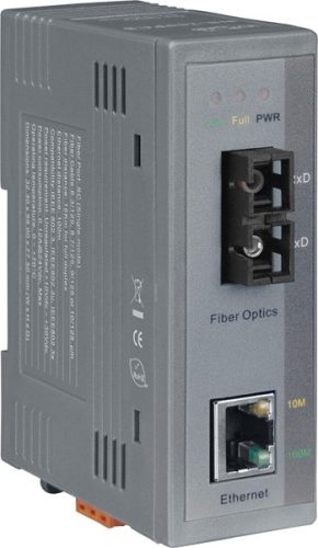 NS-200AFCS-T # Ipari 10/100 Base-T -- 100 Base-FX média konverter; 1 single mode, SC csatlakozó 