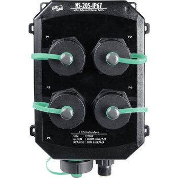   NS-205PSE-IP67 # Ipari PoE Ethernet switch, 5 port, IP67 védettség, ICP DAS