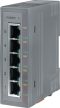 NS-205R # Ethernet switch/ 5 port/ 10/100 Mbps/ ipari/ DIN sínre/ +10~30Vdc táp/-40 °C ~ +75 °C/ konformális védő bevonattal/ ICP DAS