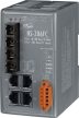NS-206FCS # Single-mód, 15km, SC csatlakozó, 4-port 10/100 Mbps és dupla fiber port switch, ICP DAS