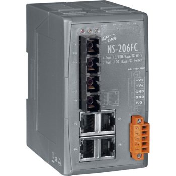   NS-206FC # Multi-mód, SC csatlakozó, 4-port 10/100 Mbps és dupla fiber port switch, ICP DAS