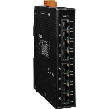   NS-208A # Ethernet switch, 8 port, 10/100 Mbps, +12 VDC ~ +48 VDC, ICP DAS