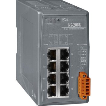   NS-208R # Ipari 10/100 Mbps Ethernet Switch/ vasúti alkalmazásokhoz/12~48 Vdc/ ICP DAS