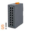 NS-216 CR # 16 portos ipari Ethernet switch/DIN sínre/ 10/100 Base-TX/Redundáns táp +12 ~ +48 VDC/Relé riasztás kimenet/-40 °C ~ +85 °C/ICP DAS