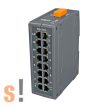 NS-216 CR # 16 portos ipari Ethernet switch/DIN sínre/ 10/100 Base-TX/Redundáns táp +12 ~ +48 VDC/Relé riasztás kimenet/-40 °C ~ +85 °C/ICP DAS
