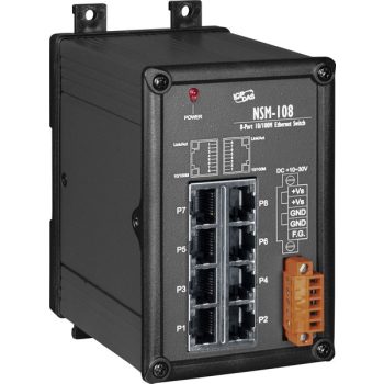 NSM-108 # Ipari Ethernet switch, 8 port, fémház, ICP DAS