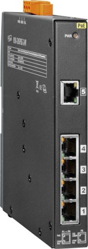 NSM-205PSE-24V # PoE Ethernet switch, 10/100, 5 port, 24VDC, fémház, ICP DAS