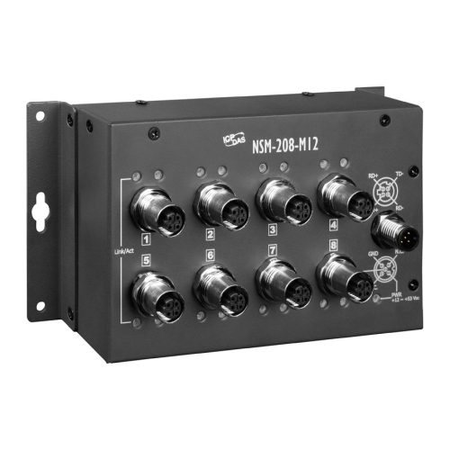 NSM-208-M12 # EN50155,  8 port, M12, Ethernet Switch, ICP DAS