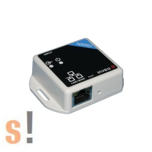 Nano IN # Mini Ethernet I/O modul/1x szigetelt digitális Bemenet/HTTP/SNMP/TCP/Modbus TCP, Inveo