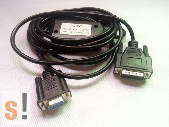 PC-TTY # Siemens S5 PLC programozó kábel/RS-232/TTY/6ES5 734