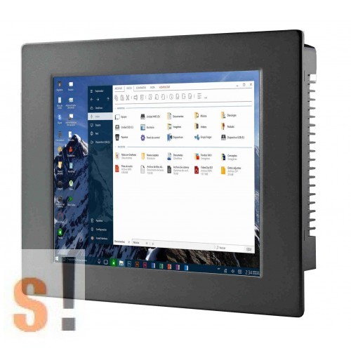 PC1201 # 12" ipari panel PC/Intel D525 Processor/1.8 Ghz/2GB RAM/4x RS-232/RS-485/5x USB2.0/2x LAN, Lilliput