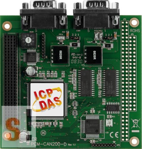 PCM-CAN200-D # CAN kártya/PCI-104/2 port/9 pin D-Sub/szigetelt, ICP DAS