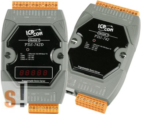 PDS-742D # Soros/Ethernet/Konverter/Programozható/1x RS-485/3x RS-232 port/Ethernet 10/100/LED, ICPDAS