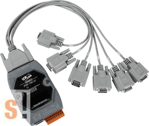 PDS-782-25/D6 # Soros/Ethernet/Konverter/Programozható/1x RS-485/7x RS-232 port/Ethernet 10/100/D-SUB csatlakozók, ICPDAS