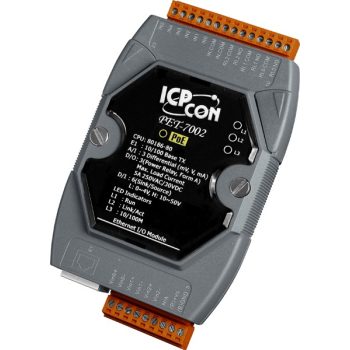  PET-7002 # PoE Ethernet I/O Module/Modbus TCP/3AI/6DI/3 Relay, ICP DAS