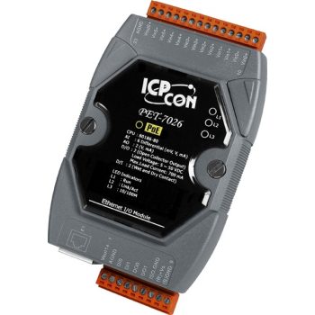   PET-7026 # PoE Ethernet I/O Module/Modbus TCP/6AI/2AO/2DI/2DO, ICP DAS
