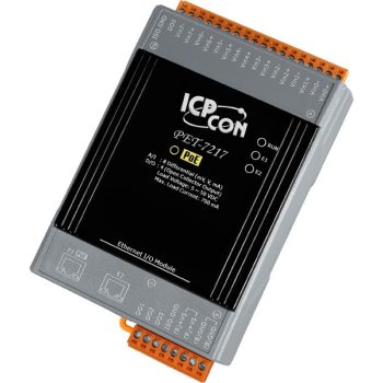   PET-7217 # PoE Ethernet I/O Module/Modbus TCP/8AI/4DO/2LAN, ICP DAS