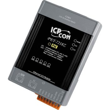   PET-7218Z/S2 #PoE  Ethernet I/O Module/Modbus TCP/10AI/TC/5DO/2LAN/DB-1822, ICP DAS