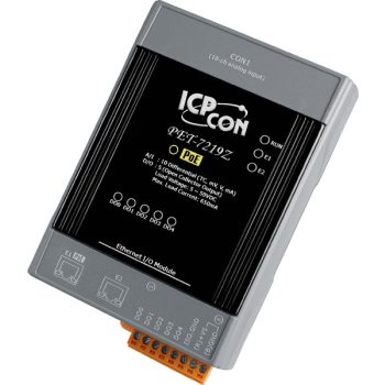   PET-7219Z/S # PoE Ethernet I/O Module/Modbus TCP/10AI/5DO/DB-1822, ICP DAS