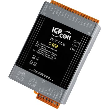   PET-7226 # PoE Ethernet I/O Module/Modbus TCP/6AI/2AO/2DI/2DO/2LAN, ICP DAS