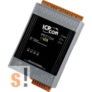   PET-7228 # PoE Ethernet I/O Modul/Modbus TCP/8x AO/12bits/2x LAN switch, ICP DAS