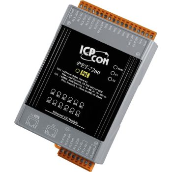   PET-7260 # PoE Ethernet I/O Module/Modbus TCP/6 Relay Out/6DI/LAN, ICP DAS