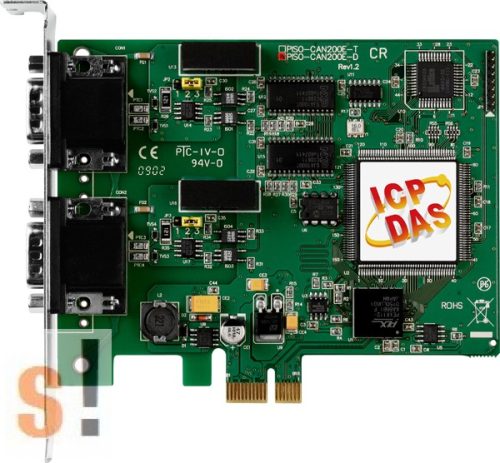 PEX-CAN200i-D # PCI kártya/Express/CAN/2 port/D-sub/szigetelt, ICP DAS