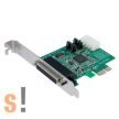 PEX4S952LP # 4x RS-232 portos PCI-E kártya/4x DB9 papa csatlakozó/128 byte FIFO/460.8 kbps, Startech