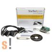 PEX4S952LP # 4x RS-232 portos PCI-E kártya/4x DB9 papa csatlakozó/128 byte FIFO/460.8 kbps, Startech