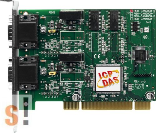 PISO-CAN200U-D # PCI kártya/Universal/CAN/2 port/D-sub/szigetelt, ICP DAS