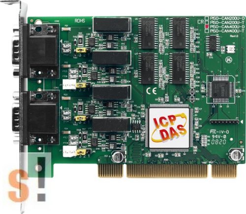 PISO-CAN400U-D # PCI kártya/Universal/CAN/4 port/D-sub/szigetelt/ ICP DAS