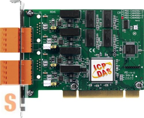PISO-CAN400U-T # PCI kártya/Universal/CAN/4 port/sorkapocs/szigetelt/ ICP DAS