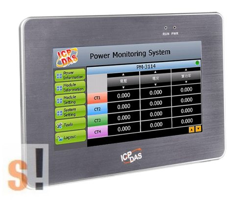 PMD-2201-EN CR # IoT Energia felhasználás/ fogyasztás mérés/Power Meter Concentrator/7" LCD kijelző/1 GbE port/2x USB port/2x COM port/Modbus TCP/RTU/SNMP/MQTT/ICP CON/ICP DAS
