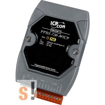   PPDS-720-MTCP # Soros/Ethernet/Konverter/ModbusTCP/RTU/Programozható/1x RS-232/1x RS-485/Ethernet/10/100, ICP DAS