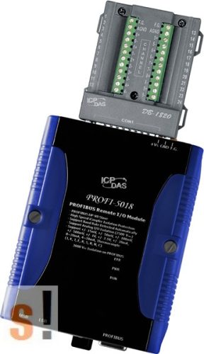 PROFI-5018/S # PROFIBUS I/O Modul/DP-V0/Slave/10AI/Hőelem/DB-1820 sorkapocs, ICP DAS