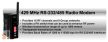 RFU-400 CR # 400 MHz vezeték nélküli rádió modem/ RS-232/RS-485 port/Wireless Modem, ICP DAS, ICP CON