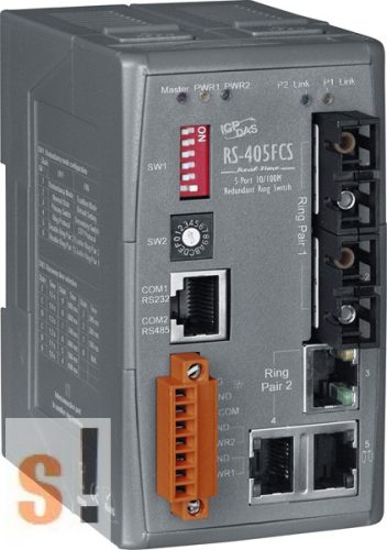 RS-405FCS # Switch/Ethernet/Redundáns/5 port/2 Fiber/Single/SC, ICP DAS