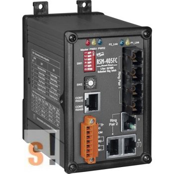   RSM-405FC # Switch/Ethernet/Redundáns/5 port/2 Fiber/Multi/SC, fémház, ICP DAS