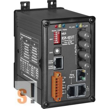   RSM-405FT # Switch/Ethernet/Redundáns/5 port/2 Fiber/Multi/ST, fémház ICP DAS