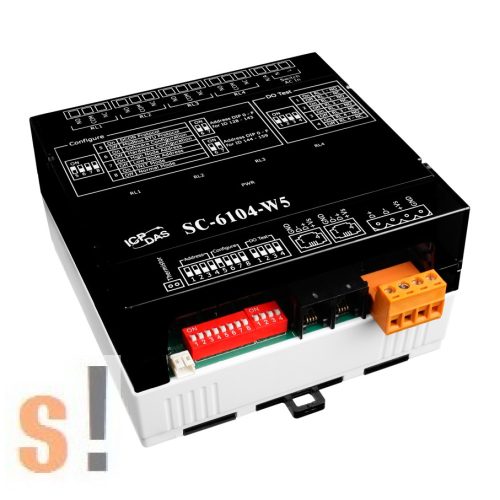 SC-6104-W5 # Világítás vezérlő modul/Modbus RTU/1x DI/4x DO relé, ICP DAS