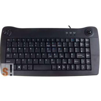   SERS136-9672 # USB mini billentyűzet hanyattegér/UK QWERTY/fekete 