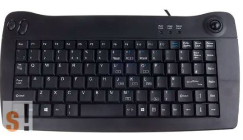 SERS136-9674 # PS/2 mini billentyűzet hanyattegér/UK QWERTY/fekete 