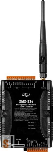 SMS-534 # Intelligens 3G/GSM/GPRS/SMS/Voice Alarm Controller/1x RS-232/1x RS-485/6x DI/2x DO, ICP DAS