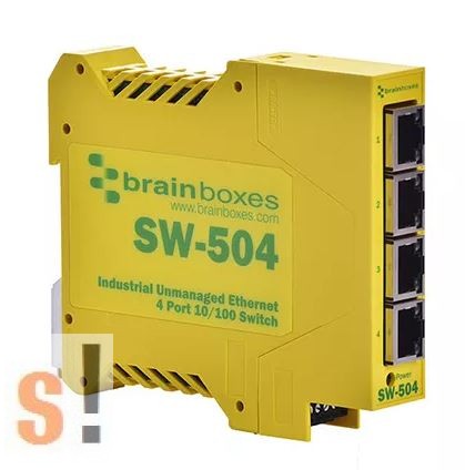 SW-504 # Ethernet switch, 4 port, 10/100 Mbps, DIN sínre