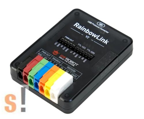 TEL0190 # 4-csatornás szigetelt USB–soros átalakító /1x RS-485 port/1x RS-232 port/2x TTL port/ beépített 12 V-os tápegység/USB-C csatlakozó/RainbowLink