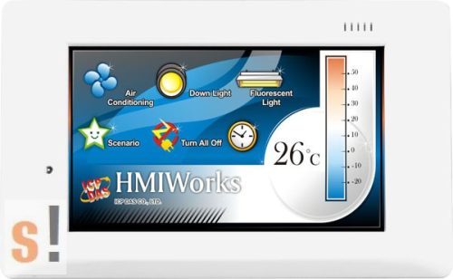 TPD-432F CR # 4.3" HMI Panel/2x RS-485/USB/Modbus RTU/slim/RTC, ICP DAS