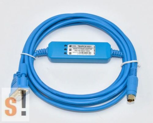 TSXPCX1031 # Schneider Twido PLC soros programozó kábel/RS-232 port/RS-485 Twido Mini DIN port/Amsamotion