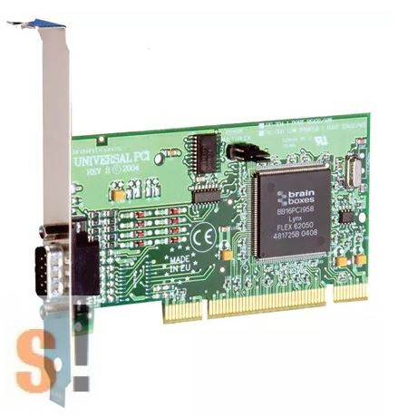 UC-324 # uPCI soros kártya (Universal PCI) RS-422/485 kártya/ 1x RS422/485 port/1 MBaud/DB9 csatlakozó/Brainboxes