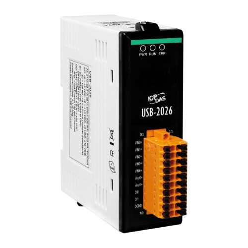 USB-2026 # USB I/O Modul/2x DI/2x DO/5x AI/2x AO, ICP DAS, ICP CON